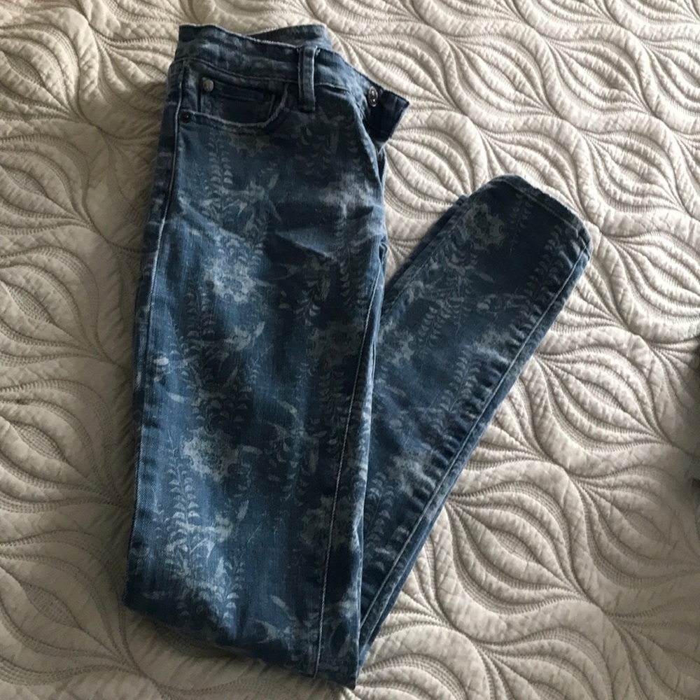 Ralph Lauren patterned denim jeans